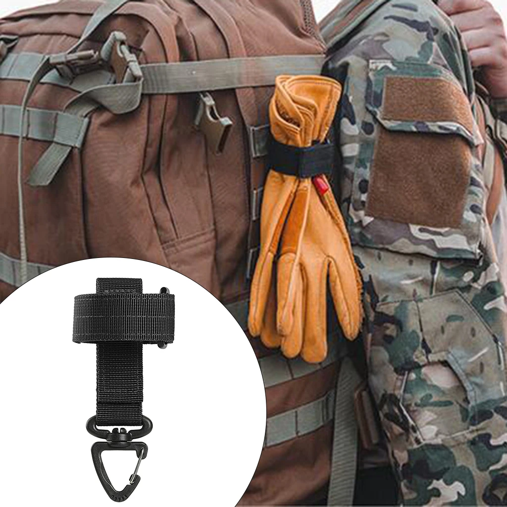 

Nylon Molle Glove Holder Strap Belt Rope Hanger Keys Rotatable Accessories