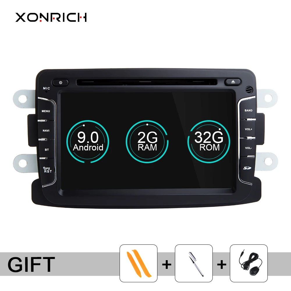Автомобильный DVD проигрыватель на android 9 0 для Dacia Логан Duster Sandero Renault Captur/Lada/Xray 1 | Отзывы и видеообзор