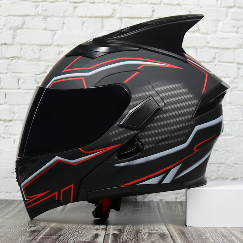 Модульный мото rcycle шлем флип анфас гоночный шлем cascos para мото двойной объектив может быть оснащен Bluetooth capacete DOT - Цвет: 10