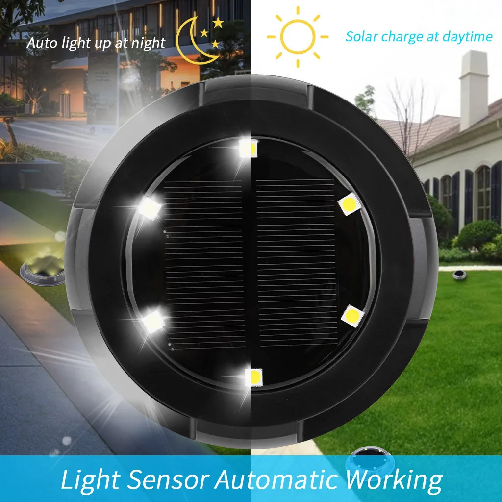 Солнечные наземные лампы новейший 10 светодиодный открытый водонепроницаемый