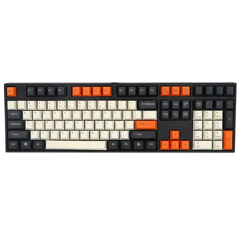 Keypro Carbon PBT keycap лазерная гравировка шрифтов 61/87/104/108 для проводной USB механической