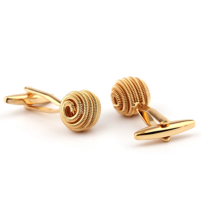 Golden twist shape Cufflinks French shirt Cuff Links free shipping | Украшения и аксессуары