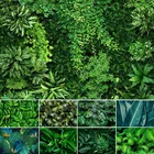 Фон для фотосъемки с изображением зеленых листьев стены для новорожденных вечеринок в тропических джунглях свадеб декор для фотостудии