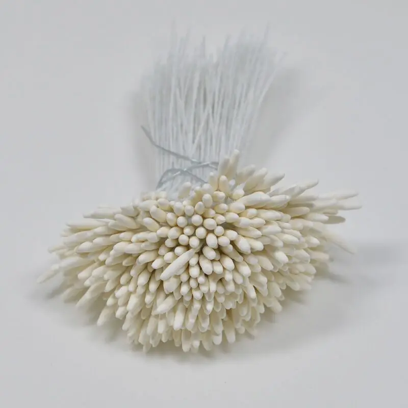 390 шт. 2 мм одиночные тычинки DIY искусственные мини цветочные pistil Muted Color