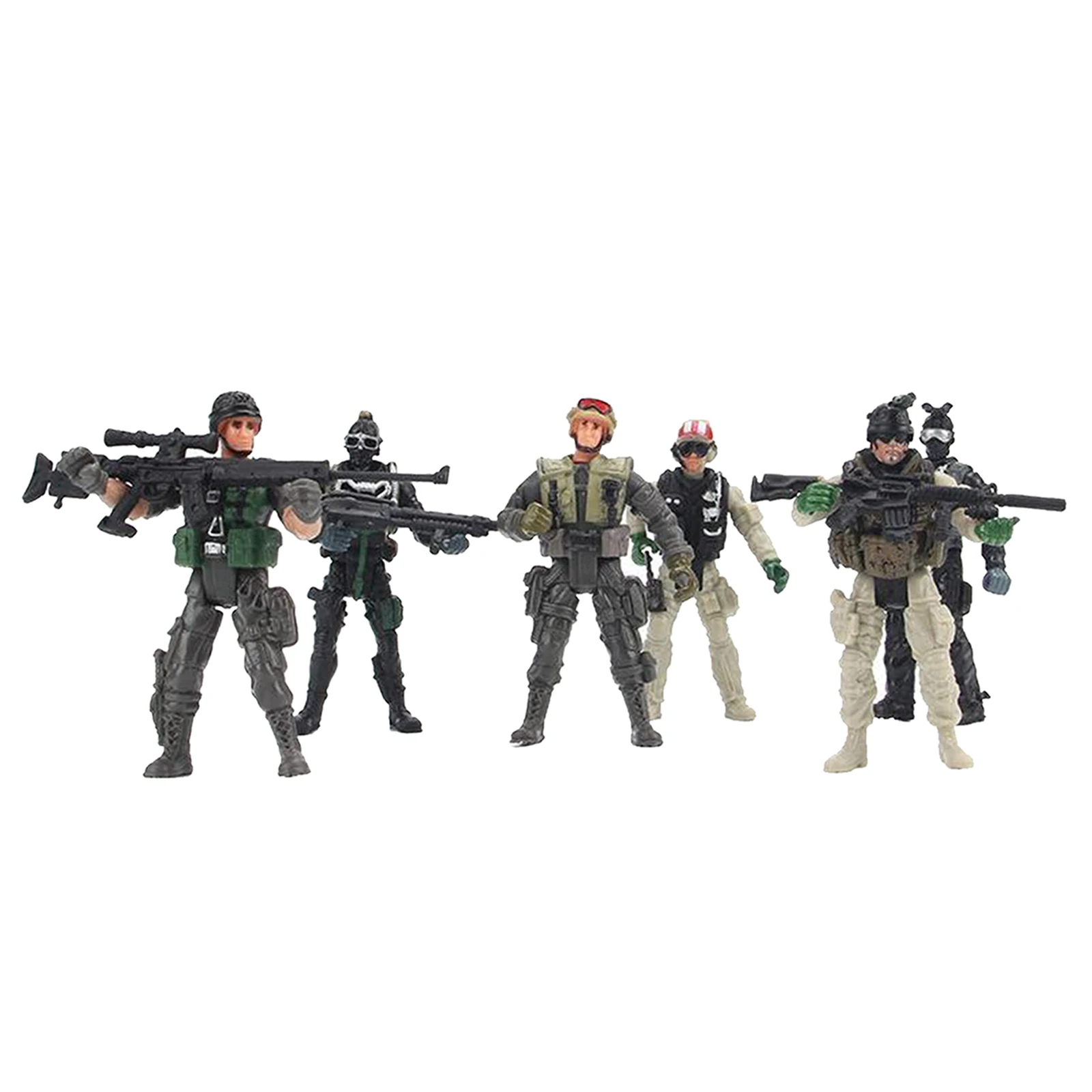 

10CM 6PC/SET MINI MILITARY SOLDIERS FIGURE MODEL BOY'S GIFTS COLLECTION