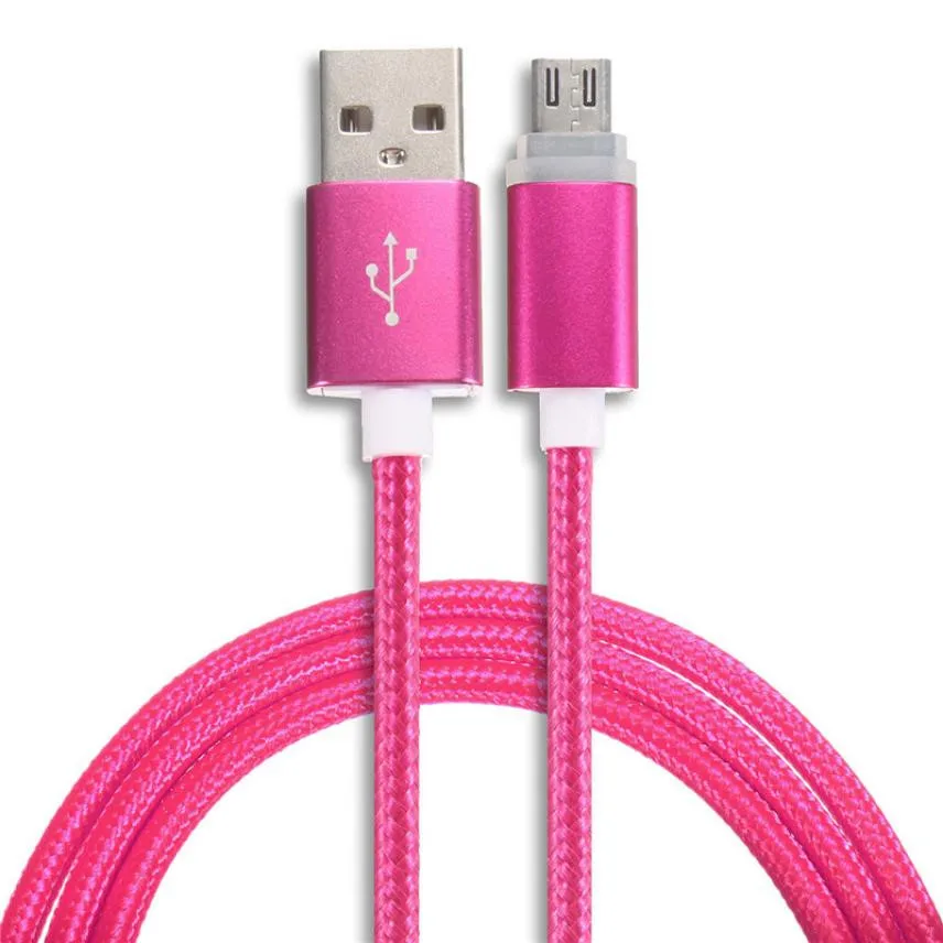 Светодиодный Micro Usb кабель 1 м для Samsung Galaxy S7 Быстрая зарядка Huawei зарядный провод