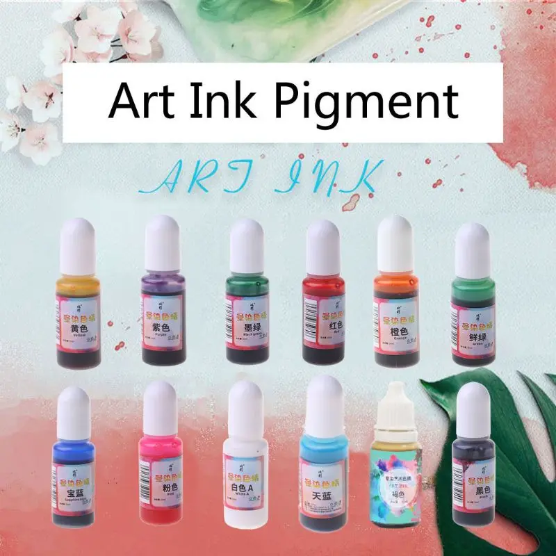 

Art Ink Natural Pigment Colorant Dye Ink Diffusion UV Epoxy Resin Jewelry Making E56C