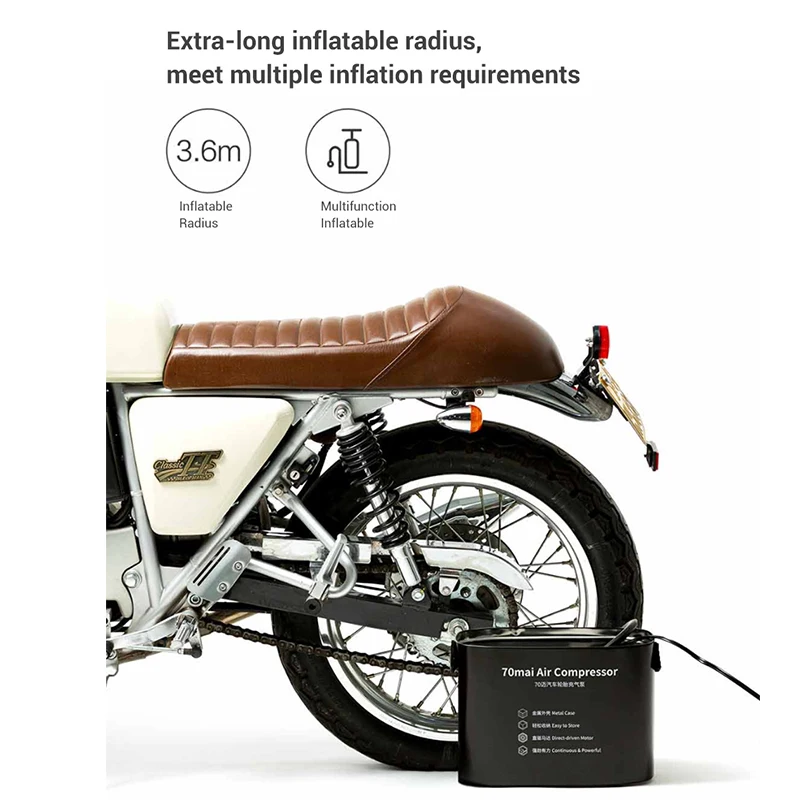 Xiaomi Mijia 100Psi воздушный компрессор DC12V автомобильный воздушный насос мини компрессор для шин автомобильный насос для шин для автомобиля грузовика внедорожника