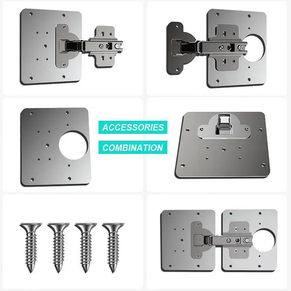 

1/3 pcs Cabinet Hinges Hinge Furniture Drawer Window, Rust Resistant Face Frame Frameless Cupboard Repair Plate for Cabinet