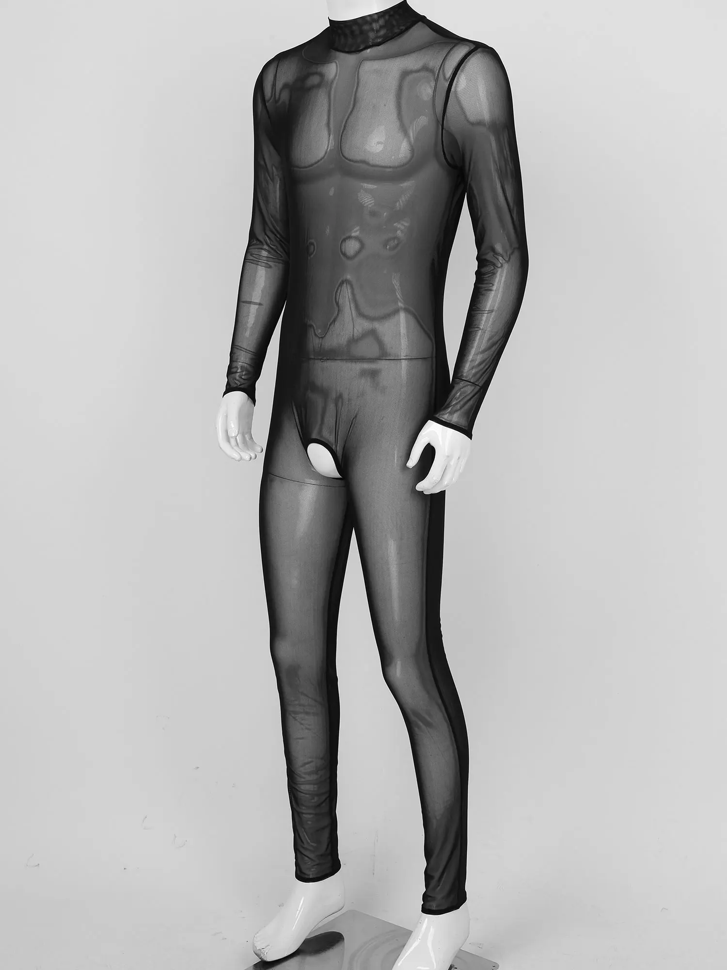 Комбинезон сетчатый мужской прозрачный с длинным рукавом | Тематическая одежда и