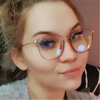 Очки женские в круглосветильник оправе с защитой от сисветильник, зеркальные прозрачные очки с плоской оправой для работы за компьютером