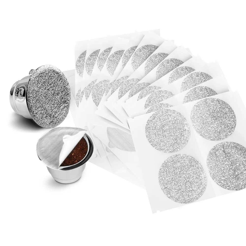 2 использования русскоязычная заправка кофе капсулы для Nespresso фильтр Pod кофе машина с одноразовыми фольгами уплотнения и нержавеющая сталь губ