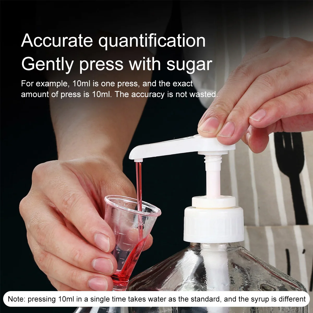 

2 packs of coffee syrup pump syrup quantitative pressure head pressure nozzle hand pressure 10ml universal pressure head-white