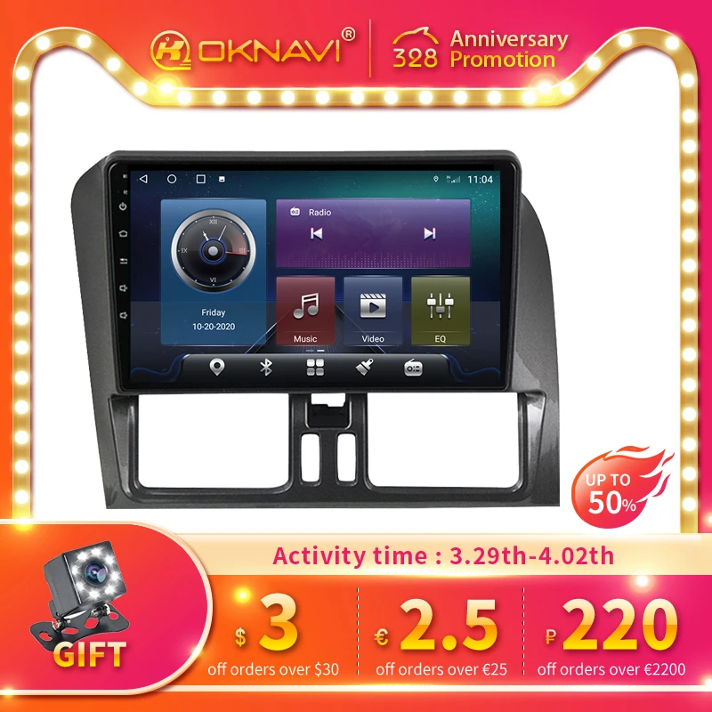 

9 Inch Android 10 Smart Car Radio For Volvo XC60 2009-2012 Touch Screen Multimedia Player 4G WIFI 360 Camera BT GPS DSP Carplay