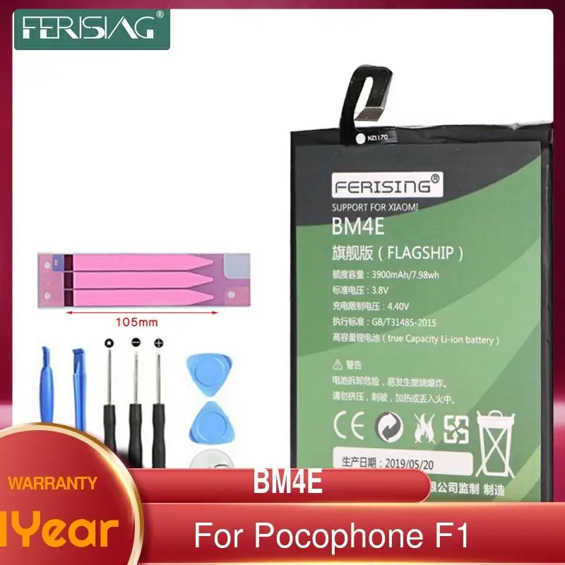 Настоящий 4000 мАч оригинальный запасной аккумулятор ferzing BM4E для Xiaomi MI Pocophone F1