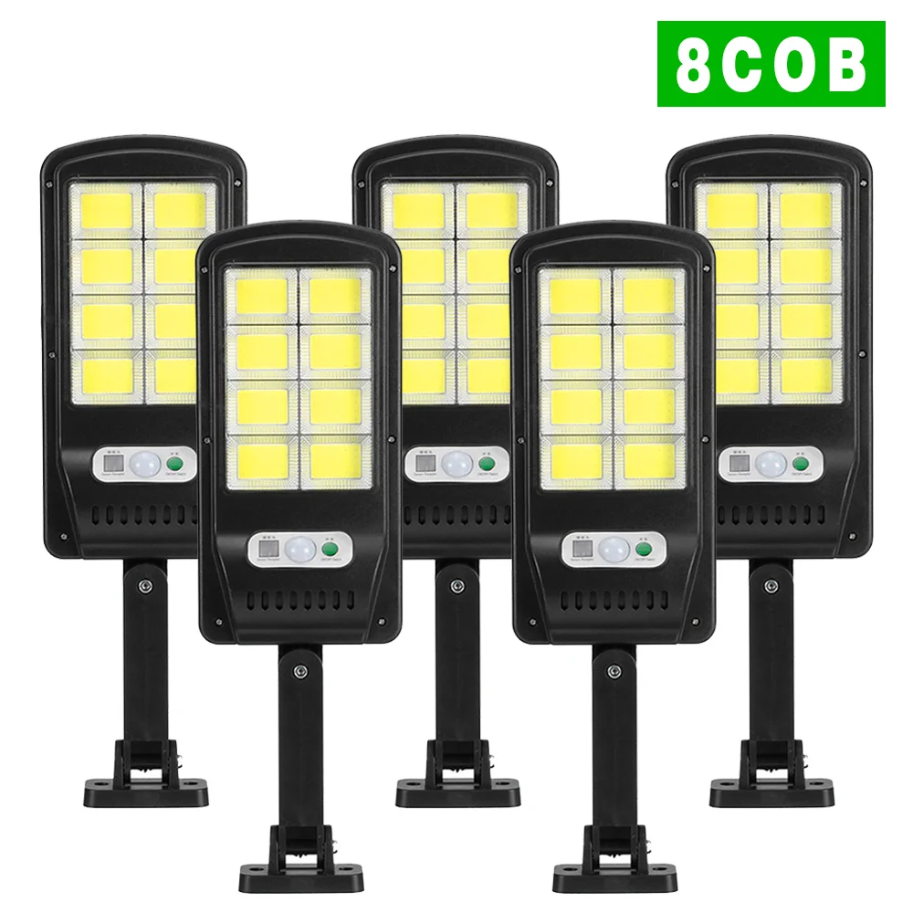 Уличные беспроводные фонари COB на солнечной батарее 2 шт. 6/8/10 датчик движения