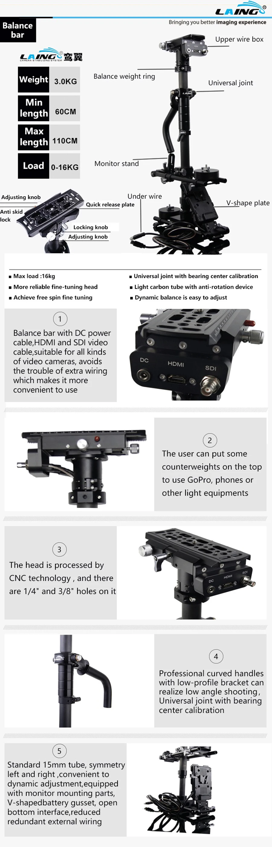 LAING M30P X Профессиональная камера Steadicam Стабилизатор Комплект для Nikon Canon DSLR камеры s фильм ТВ видео фильм жилет+ стабилизатор+ рука