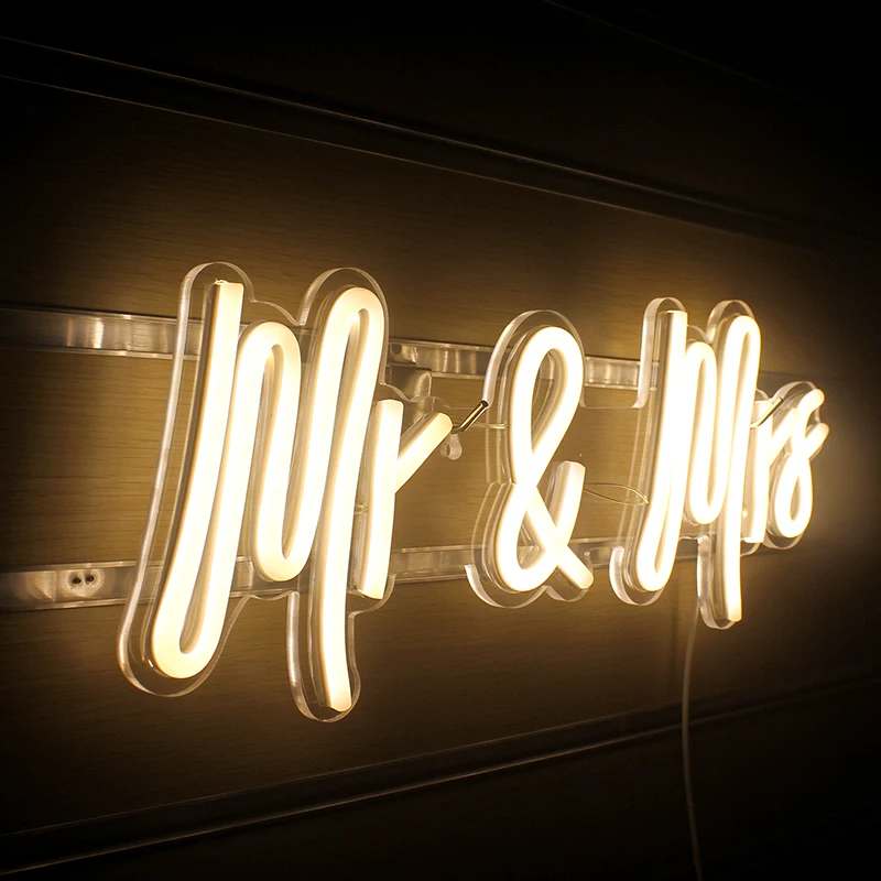 wanxing neon sign custom neon led mr and mrs neon light sign wedding decoration bedroom home wall decor marriage party decor free global shipping