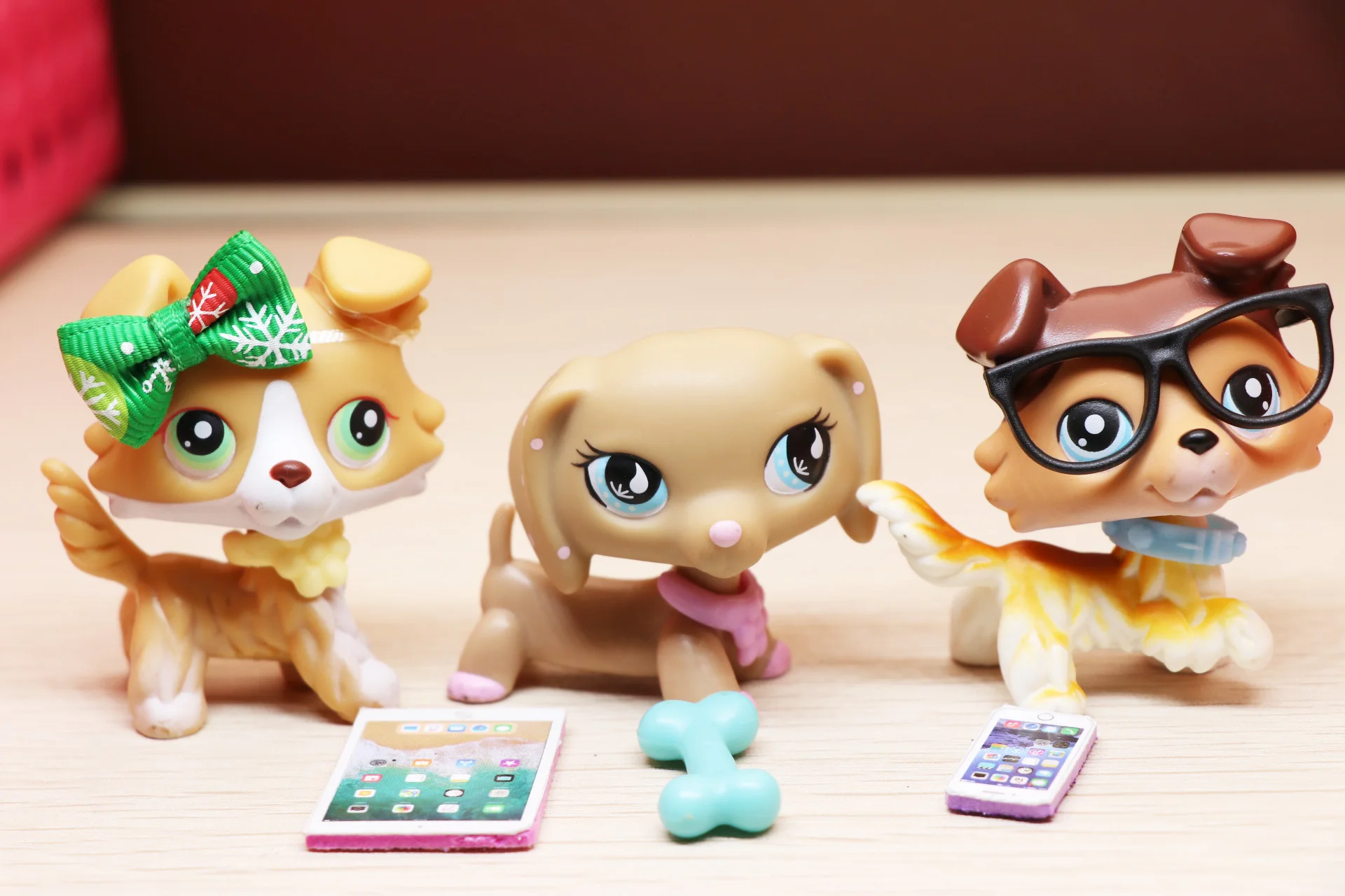 Мультяшные животные колли собака #58 #272 такса #909 с аксессуарами|Игровые фигурки и