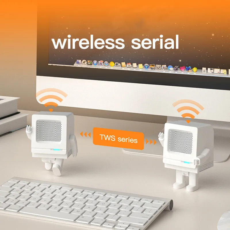 Новинка 2021 ретро-робот-динамик USB-зарядка мини-телефон беспроводной портативный