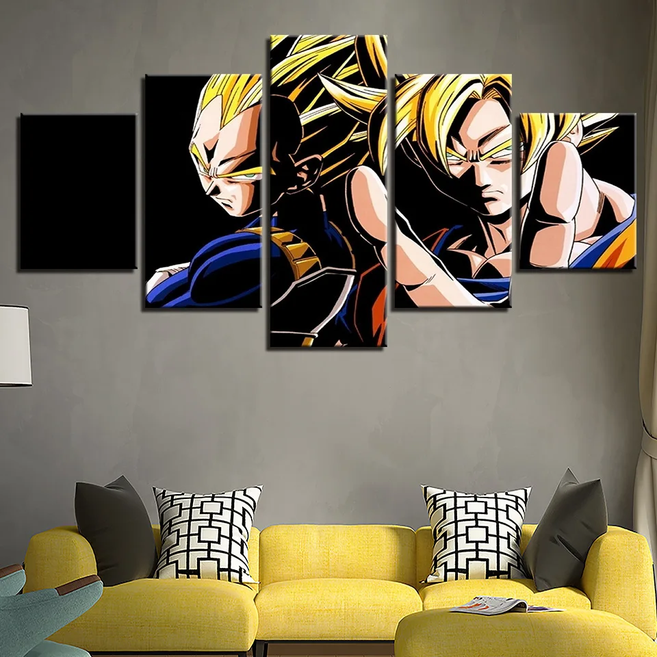 Dragon Ball плакаты на стену изображения для Гостиная картины 5 штук Son Goku Saiyan аниме