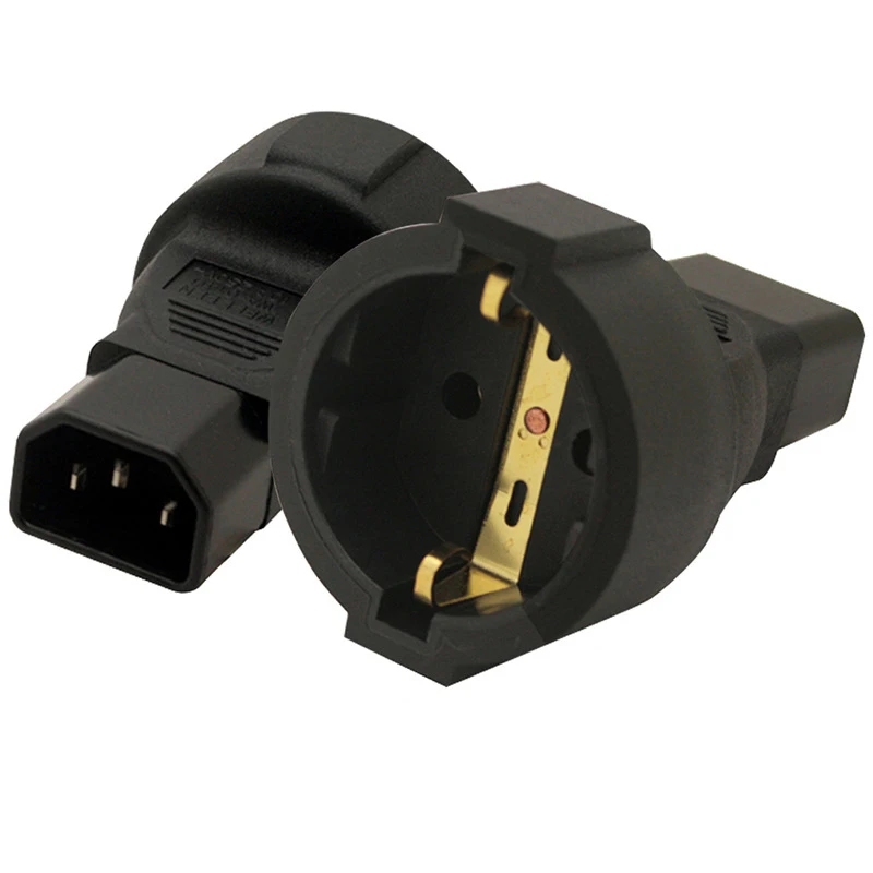

10pcs C14 EU Germany France AC Plug Converter UPS PDU Power Lead IEC 320 C14 to CEE 7/7 European Germany Female Power Adapter