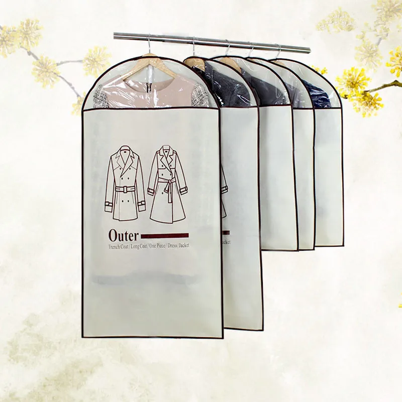 

5Pcs/set Large Sizes Hanging Garment Bag Moth-proof Clothing Covers Dust proof Cover Storage Bag Clothes Suit Coat Dress Jacket