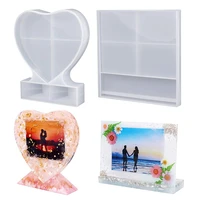 resin photo frame molds large silicone picture frames resin molds casting heart shape uv epoxy moulds for diy home table decor