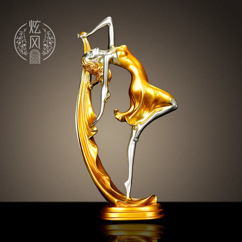 

Creative Ornaments Home Decorations Modern Nordic Dance Girl Simple Living Room Wine Cabinet TV Cabinet Art Small Crafts Resin