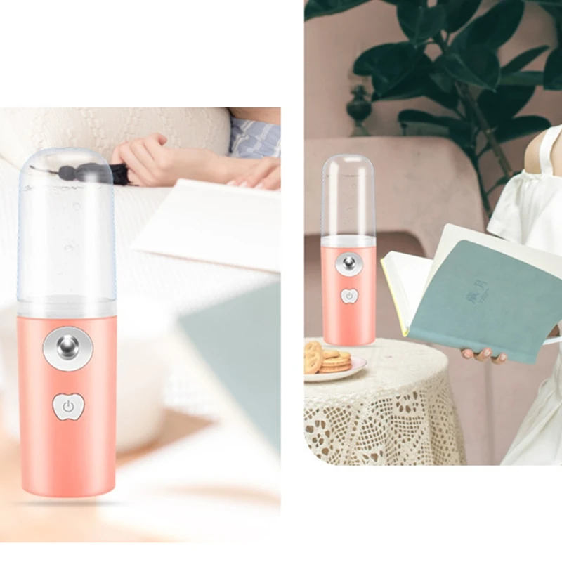 

Mini Portable Face Spray Mist Sprayer USB Charging Humidifier Hand-held Facial Mister Body Nebulizer Steamer Beauty Tool