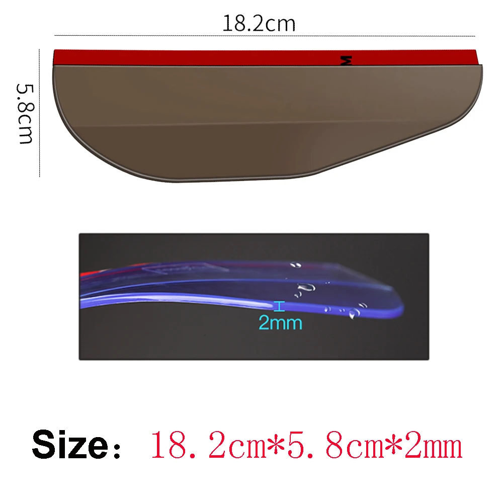 2 шт. Универсальное Автомобильное зеркало заднего вида защита от дождя снега