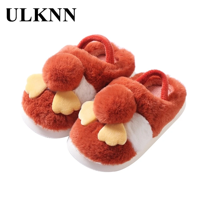 

Тапочки ULKNN Детские, зимние, плюшевые, теплые, бархатные сандалии