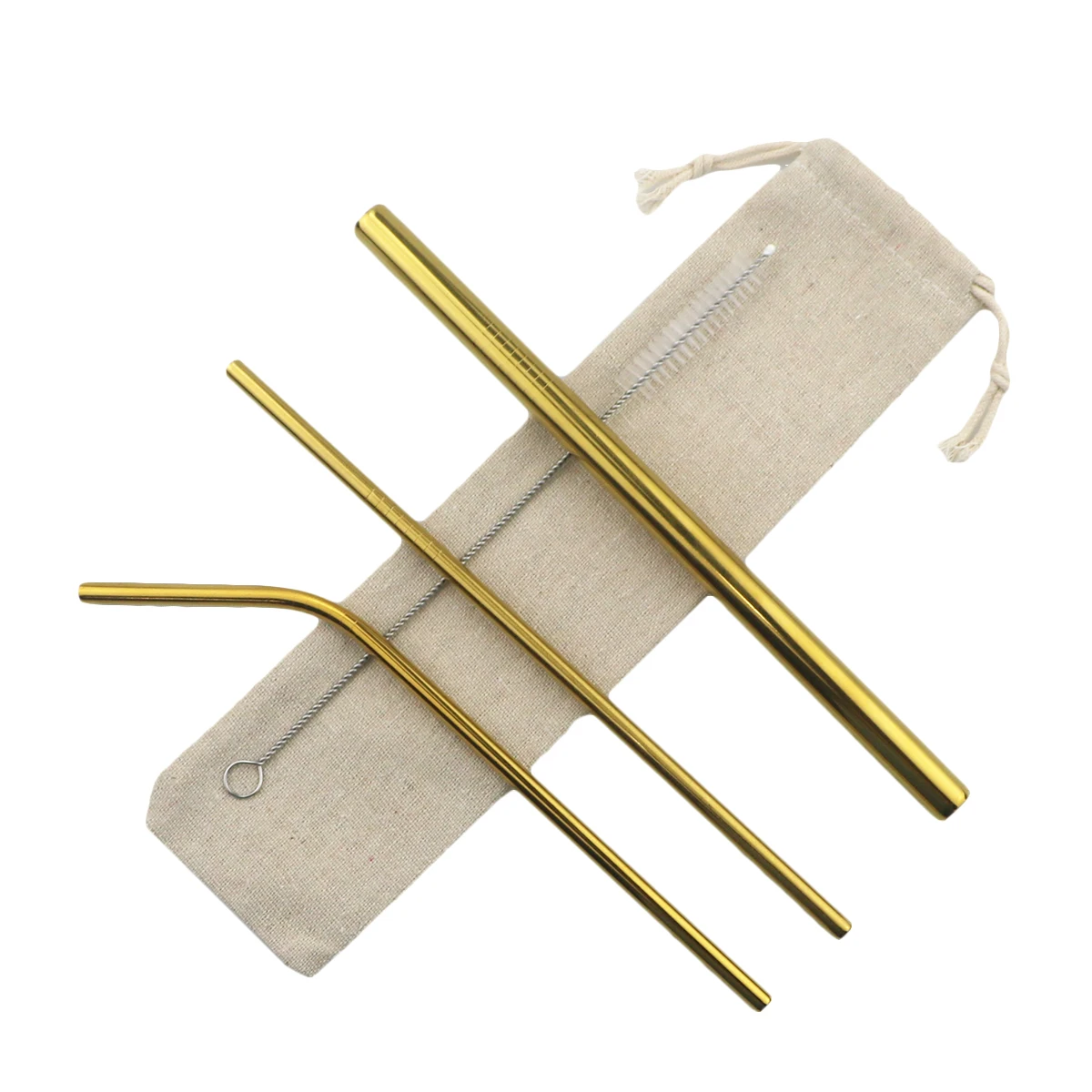 5pcs Drinking Straw High Quality Metal 304 Stainless Steel Colorful Reusable For Smoothies With Cleaner Brush | Дом и сад