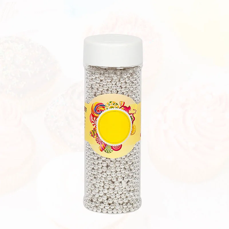 130 г серебряные дражи съедобные сахарные жемчужные шарики разбрызгивающие