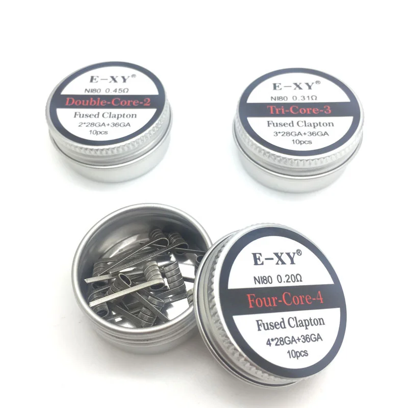 NI80 Fused Clapton Core катушка нагревательной проволоки двухъядерный трехъядерный четыре
