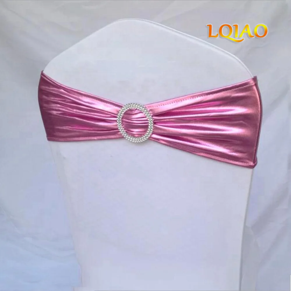 Чехол для стула с бронзовым покрытием эластичный пояс из спандекса пряжкой