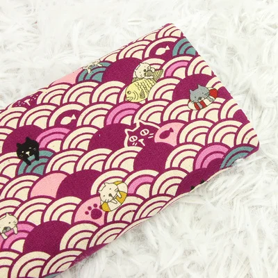 Половинчатая утолщенная хлопковая ткань с изгибом кота в японском стиле ручная