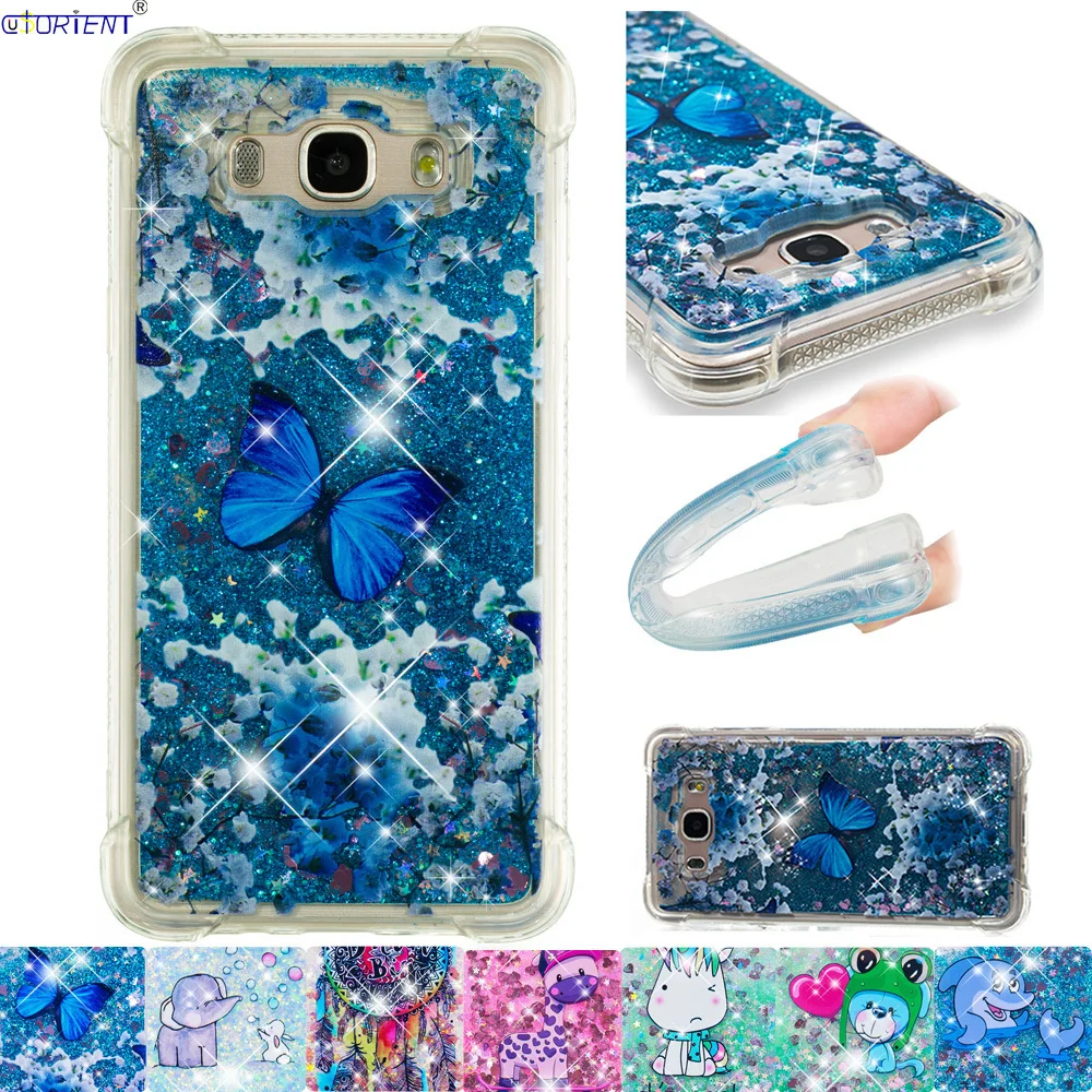 Милый чехол для Samsung Galaxy J3 J5 J7 J36 J56 J76 Блестящий Жидкий чехол SM J710FN/DS J710F J510F/DS J510FN/DS J320F/DS J300F