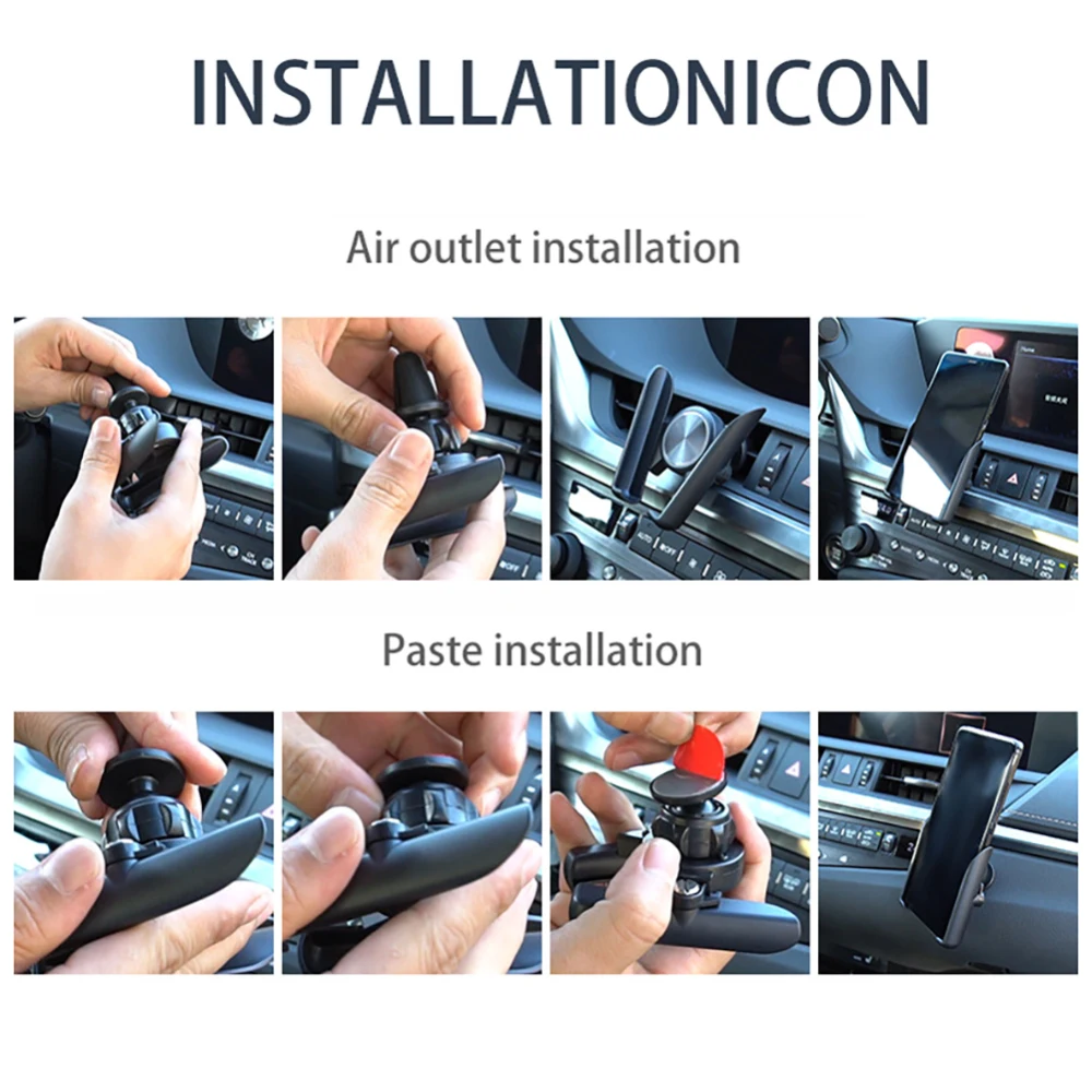 Держатель для телефона автомобильный с эластичной пряжкой универсальный