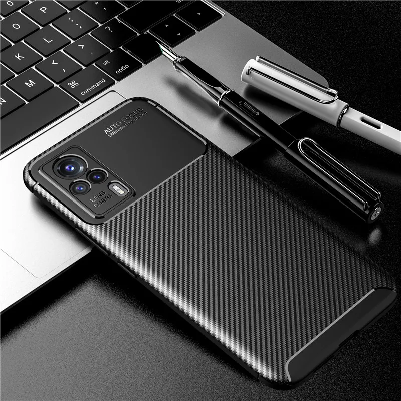 Чехол из углеродного волокна для ViVo Y20 чехол Y20S Y70S Y51S IQOO U1 U1X X50 Pro Plus V19 Y50 мягкий