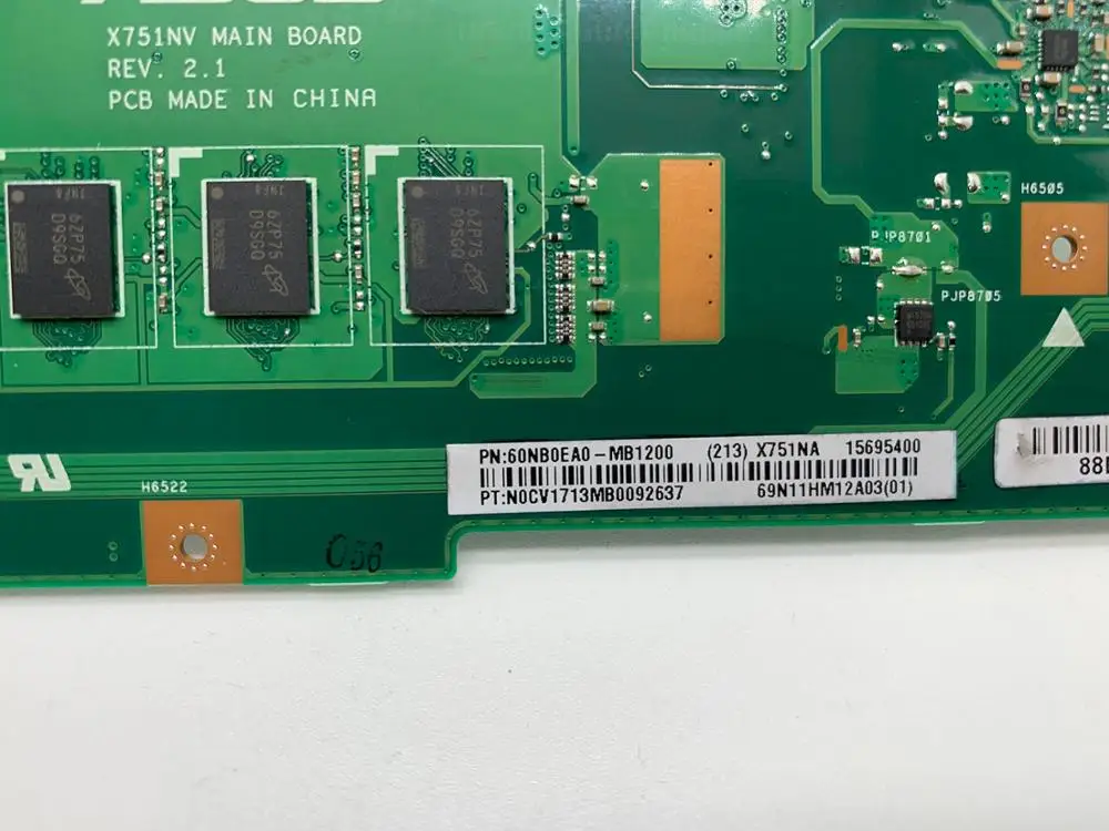 

KEFU X751NV For ASUS X751NA X751NC X751N CPU N3450 4GB Laptop Motherboard Tested 100% work original Mainboard