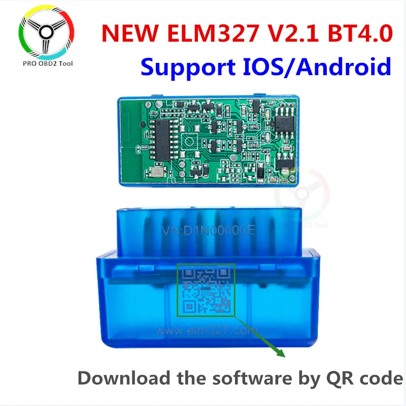 Супер Мини ELM327 V2.1 с QR-кодом BT4.0 elm 327 OBD2 сканер ELM CAN Чип IOS/Android/ПК автомобильный