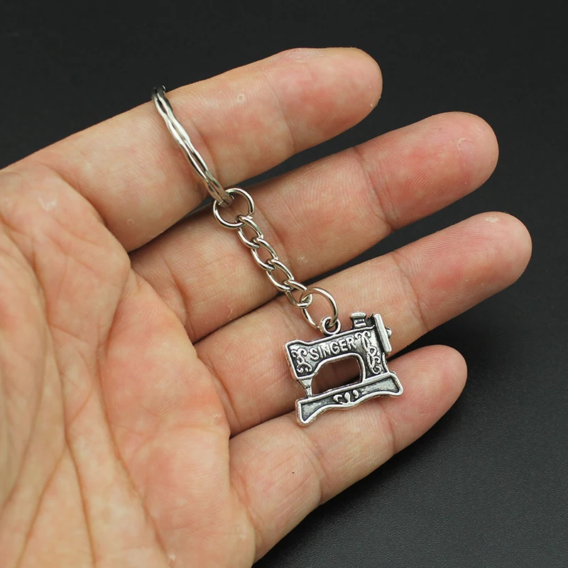 Hapiship 2018 Новая женская/Мужская мода старинная швейная машина брелоки из сплава