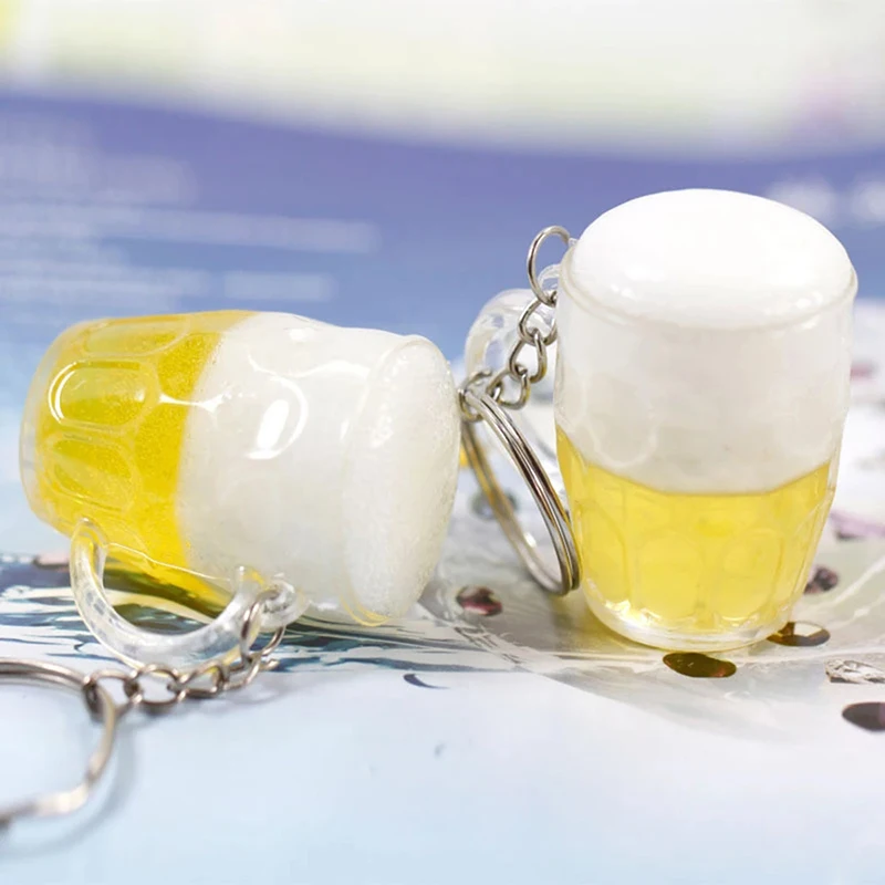 Миниатюрный креативный крутой милый полимерный брелок для пива и автомобиля