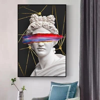 graffiti canvas vaporwave sculpture of apollo canvas art posters paintings on the wall art cover face art of apollo pictures