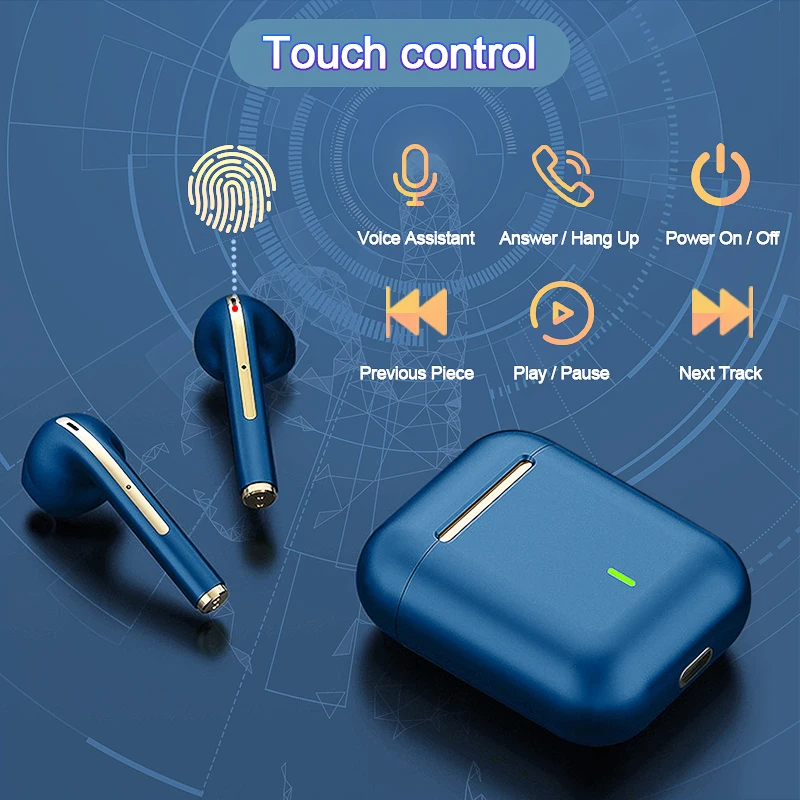 j18 tws air 2 pro wireless headphones bluetooth earphone touch control earbuds in ear headset for apple iphone xiaomi android free global shipping