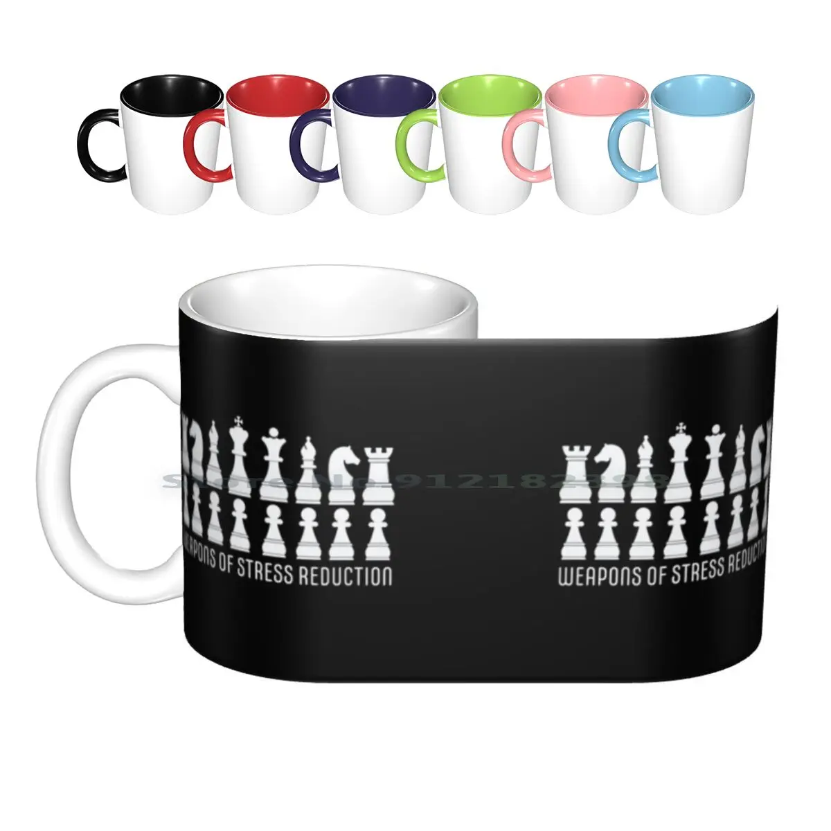 

Chess Funny-Weapons Of Stress Reduction Ceramic Mugs Coffee Cups Milk Tea Mug Chess Funny Chess Chess Player Chess Humor For
