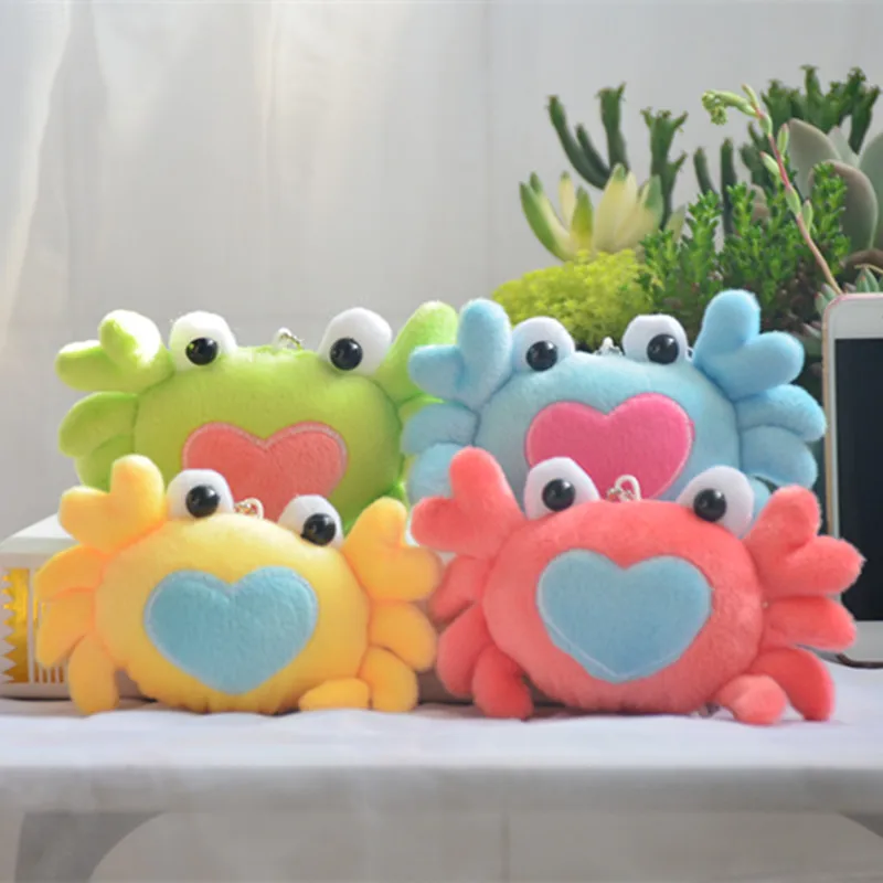 10 шт. 15 см красочный маленький краб украшение сумка плюшевая мини подвеска брелок