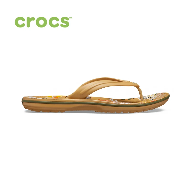 CROCS Crocband Botanical Print Flip UNISEX|Пляжные и уличные сандалии| |