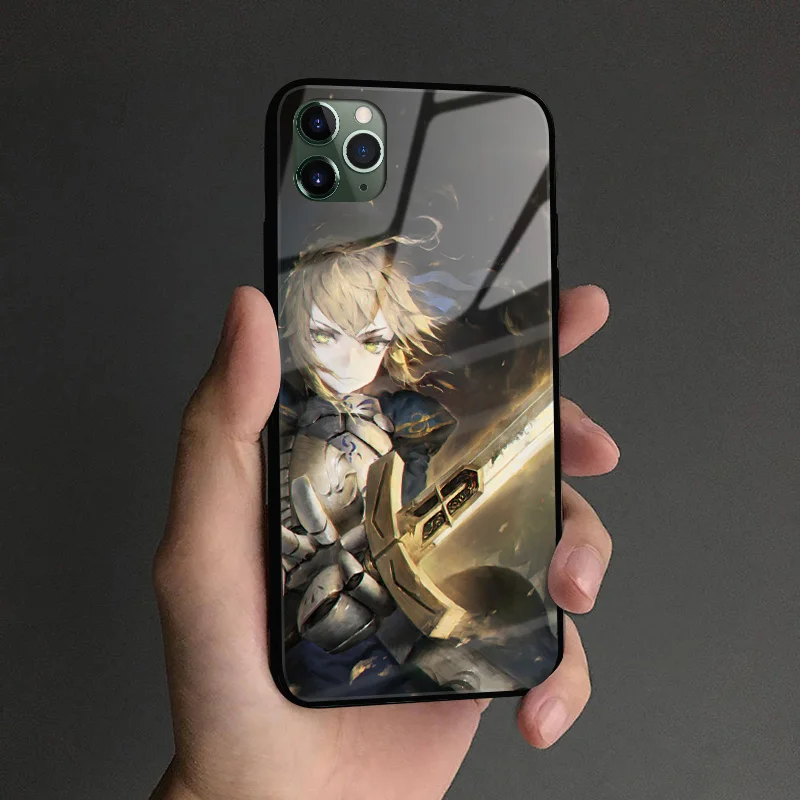 Силиконовый стеклянный чехол для Apple iPhone SE 6 7 8 Plus X XR XS 11 12 Mini Pro max | Мобильные